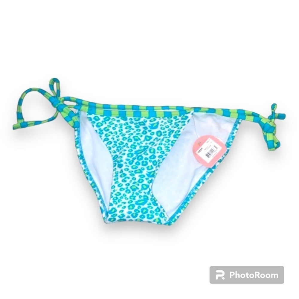 SO blue bikini tie up swimsuit bottom